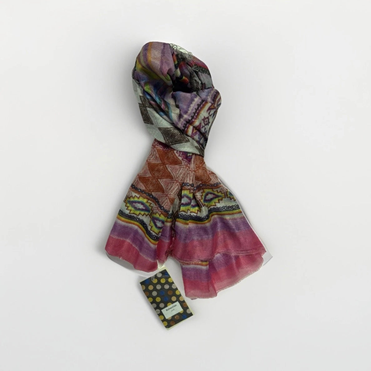 MALA ALISHA SCIARPA DONNA ROSA FANTASIA GEOMETRICA