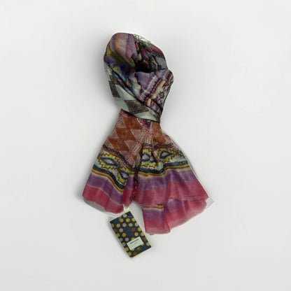 MALA ALISHA SCIARPA DONNA ROSA FANTASIA GEOMETRICA