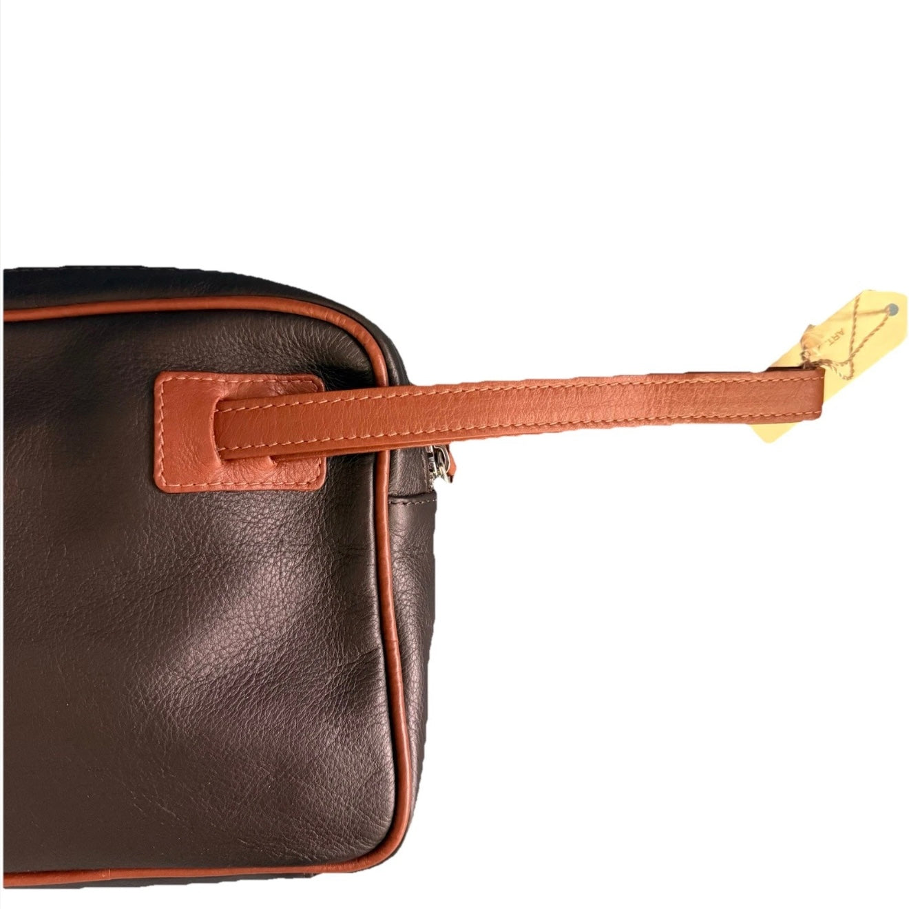 DELL'GA CARTELLA LAVORO ARTIGIANALE PELLE MARRONE