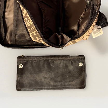 NANNINI BEAUTY CASE BEIGE MARRONE