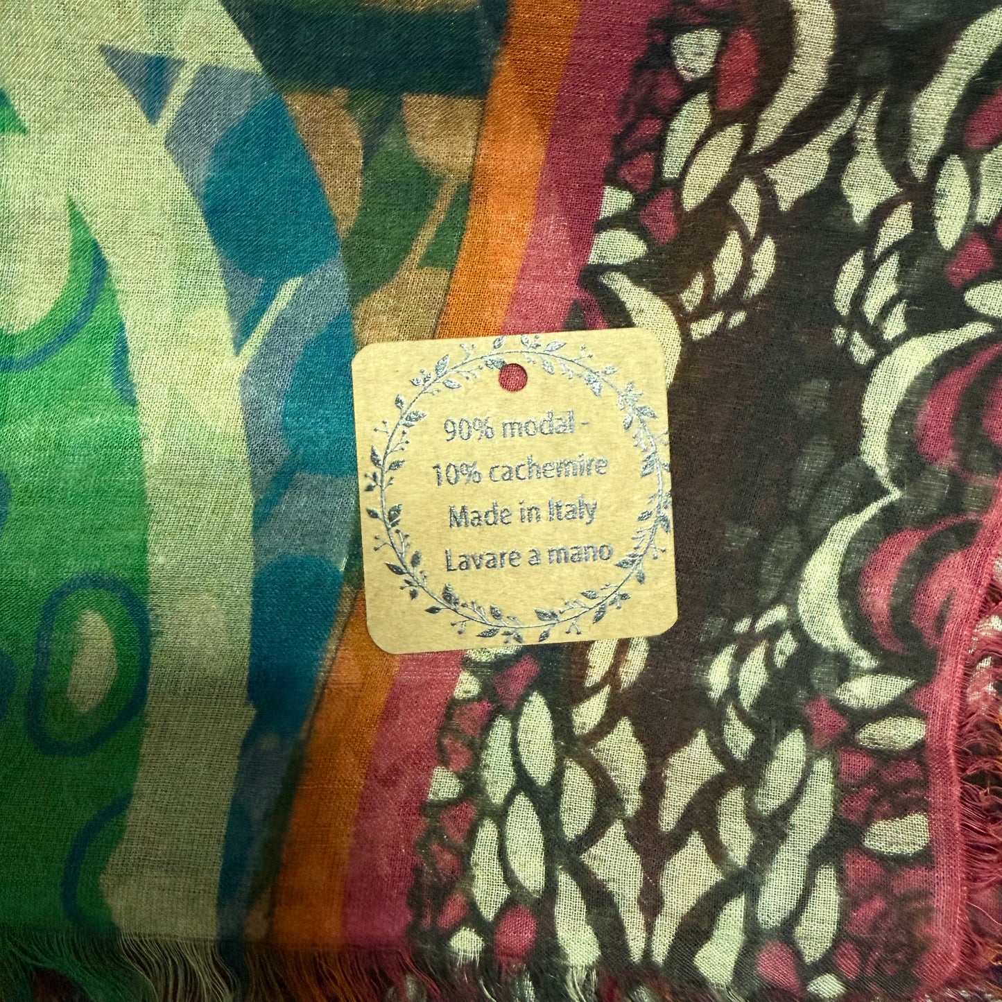 SCIARPA ARTIGIANALE MOTIVO ASTRATTO