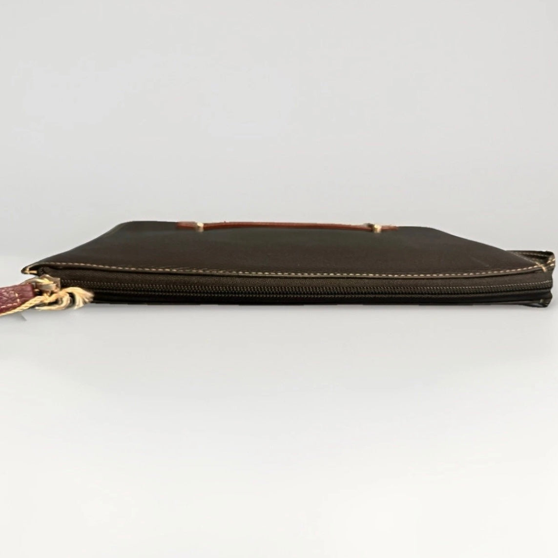 DELL'GA CARTELLA  DA LAVORO ARTIGIANALE PELLE NERA