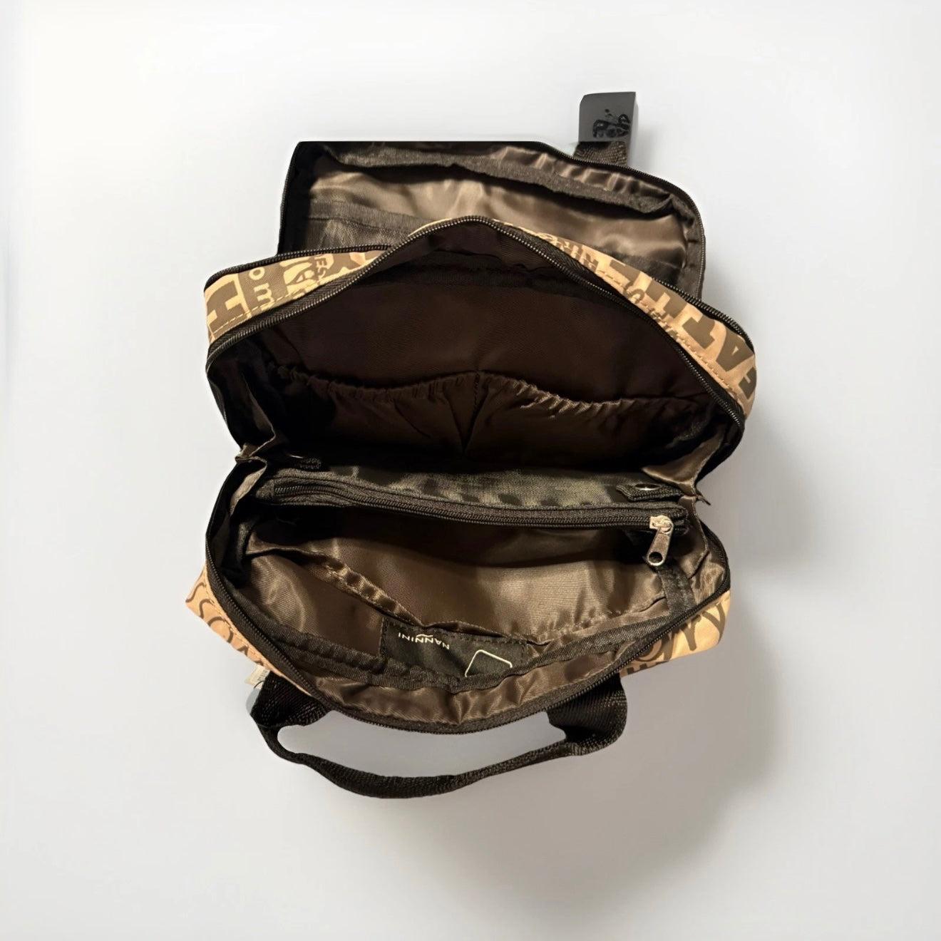 NANNINI BEAUTY CASE BEIGE MARRONE