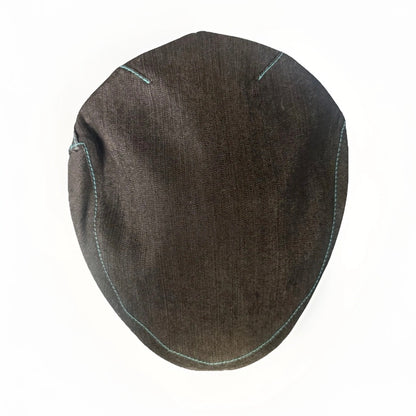 BORSALINO CAPPELLO COPPOLA BECCO D'OCA NERO TURCHESE