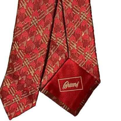 BRIONI CRAVATTA IN SETA ROSSA