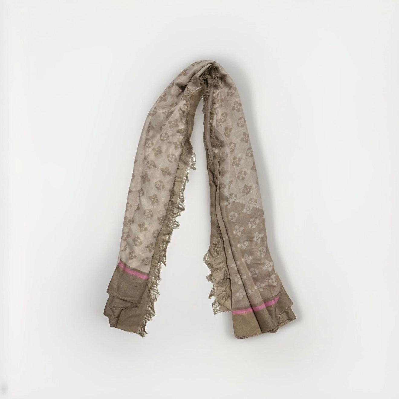 MALA ALISHA SCIARPA UNISEX BEIGE MONOGRAMMA