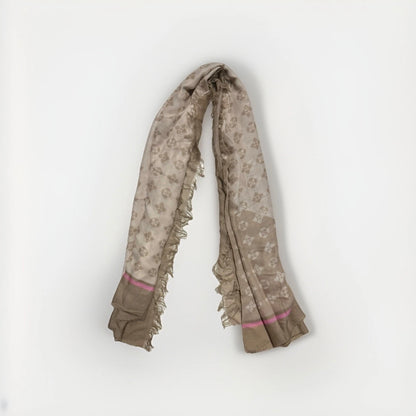 MALA ALISHA SCIARPA UNISEX BEIGE MONOGRAMMA