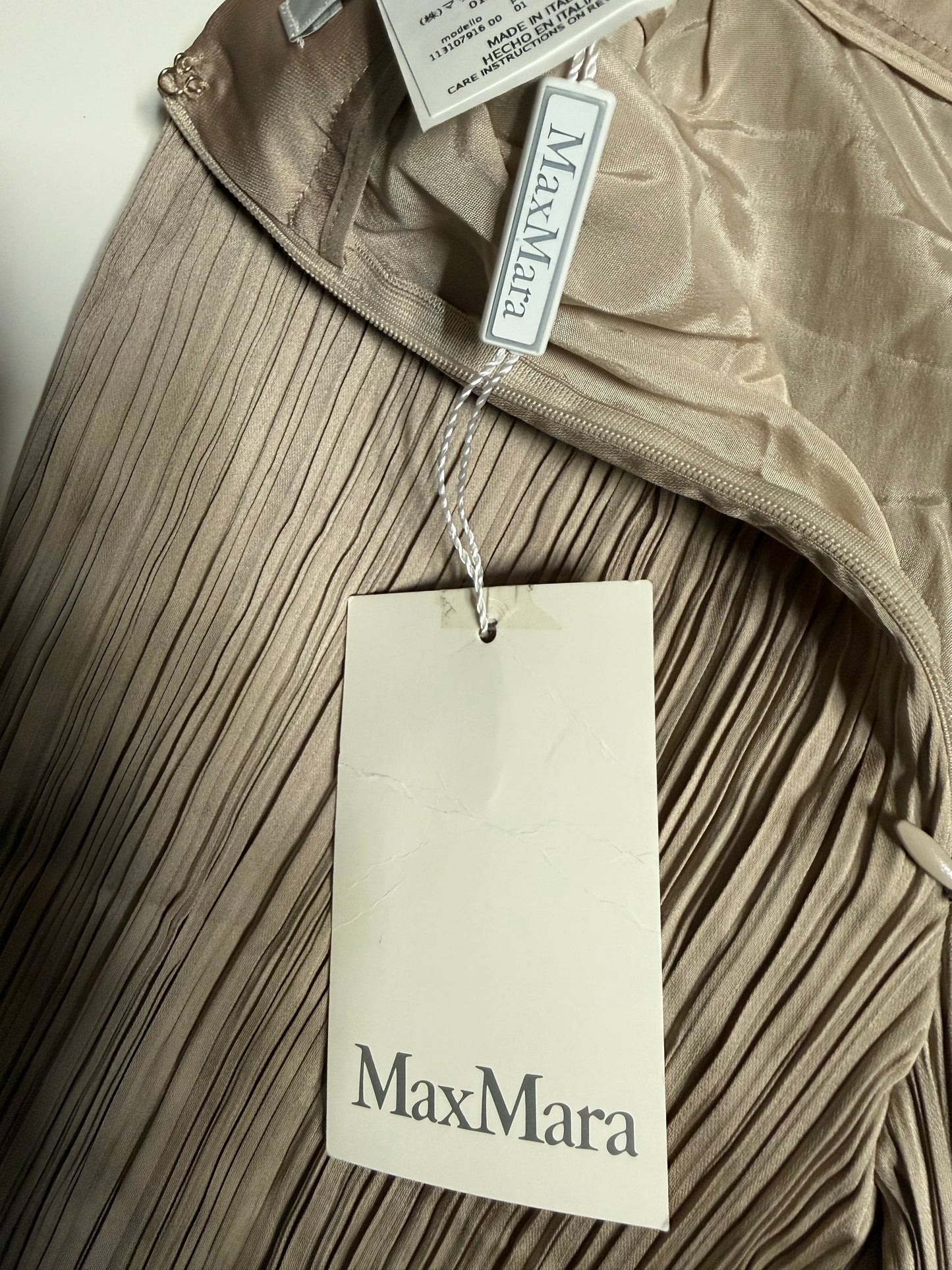 MAX MARA PANTALONI ELEGANTI PLISSETTATI BEIGE