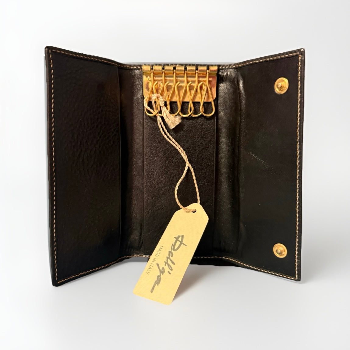 DELL’GA PORTACHIAVI PELLE NERO