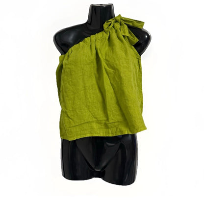PEDRA NIGRA TOP MONOSPALLA DONNA LINO VERDE LIME