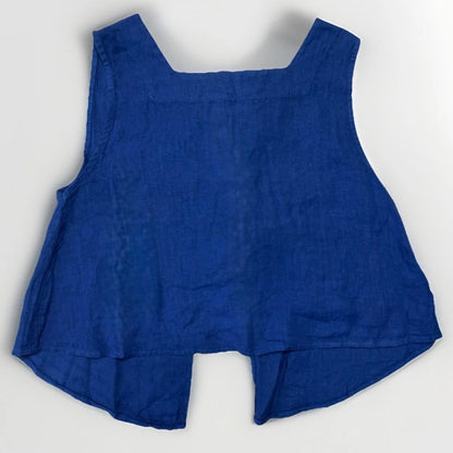PEDRA NIGRA CANOTTA DONNA LINO BLU ELETTRICO