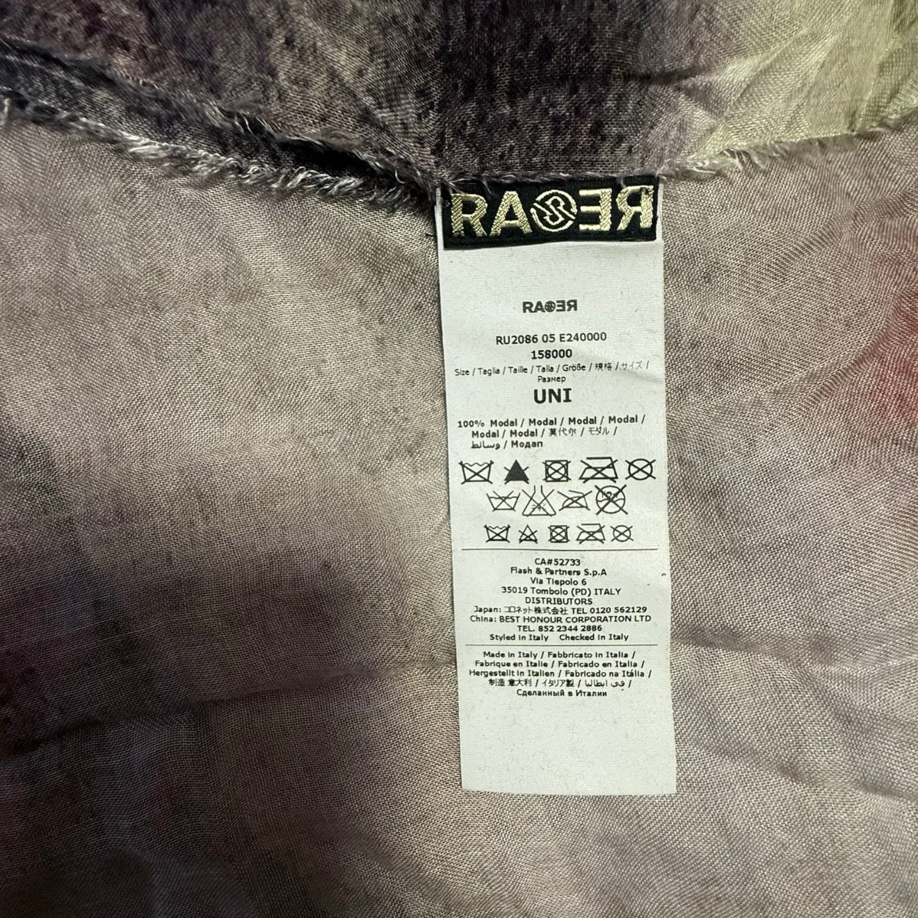 RAER  SCIARPA UNISEX MULTICOLORE