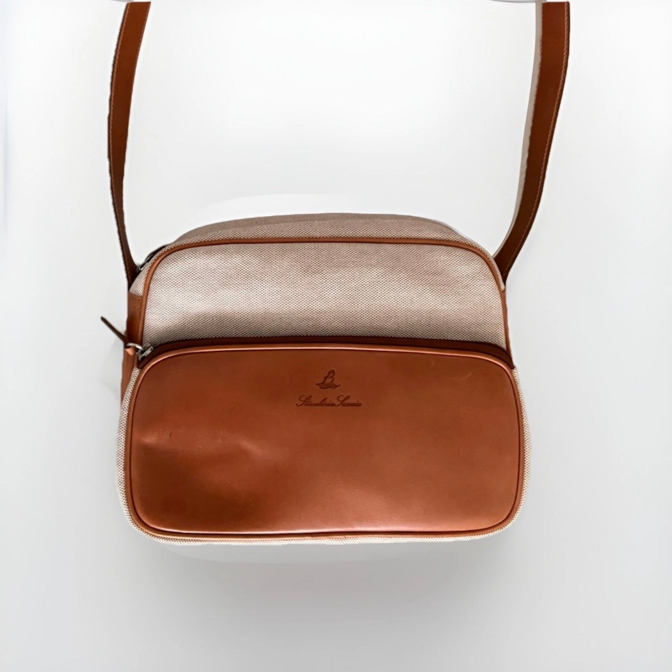 STIVALERIA SAVOIA BORSA MARRONE / BEIGE PELLE