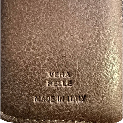 PORTACHIAVI DOPPIO ARTIGIANALE VERA PELLE MARRONE