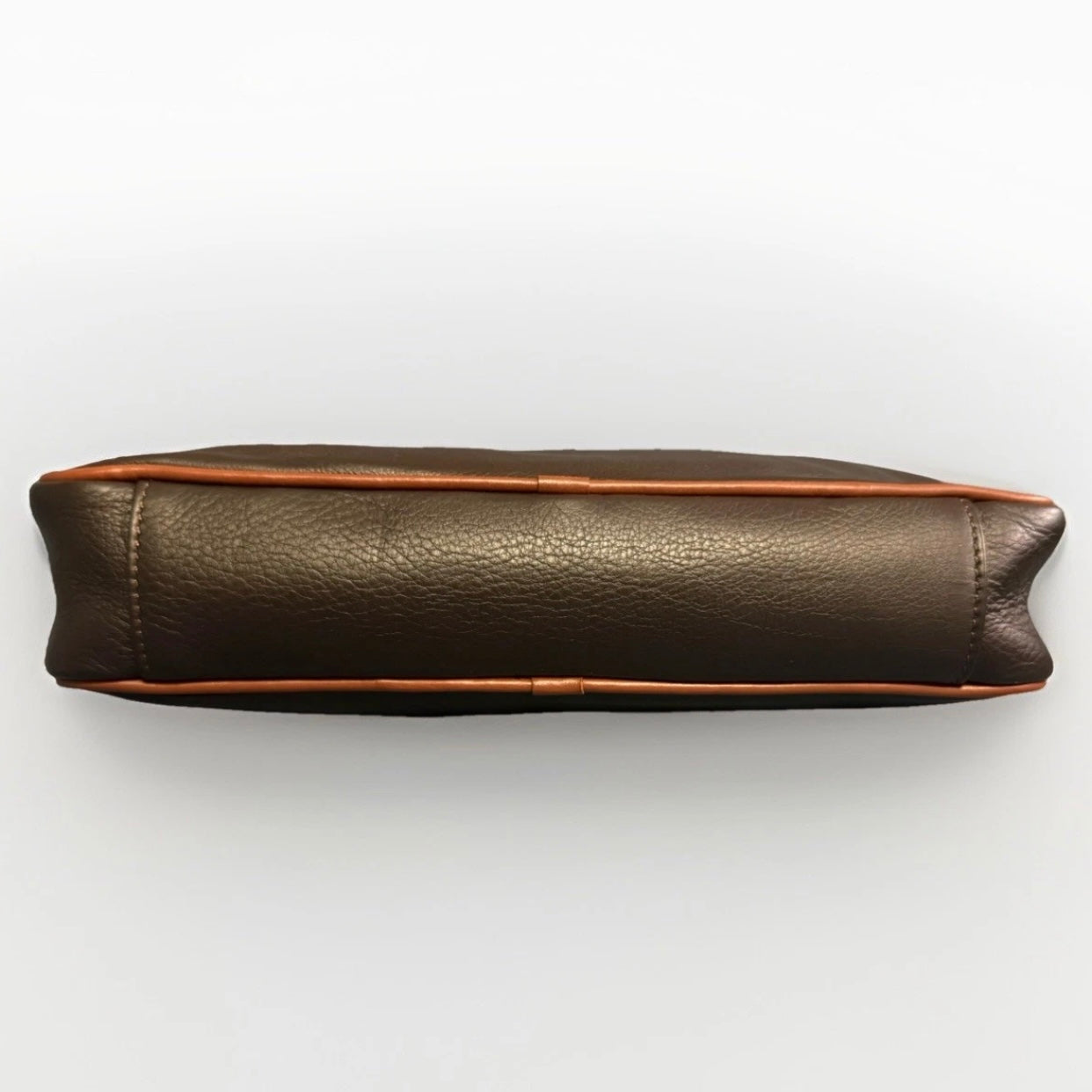 DELL'GA CARTELLA LAVORO ARTIGIANALE PELLE MARRONE