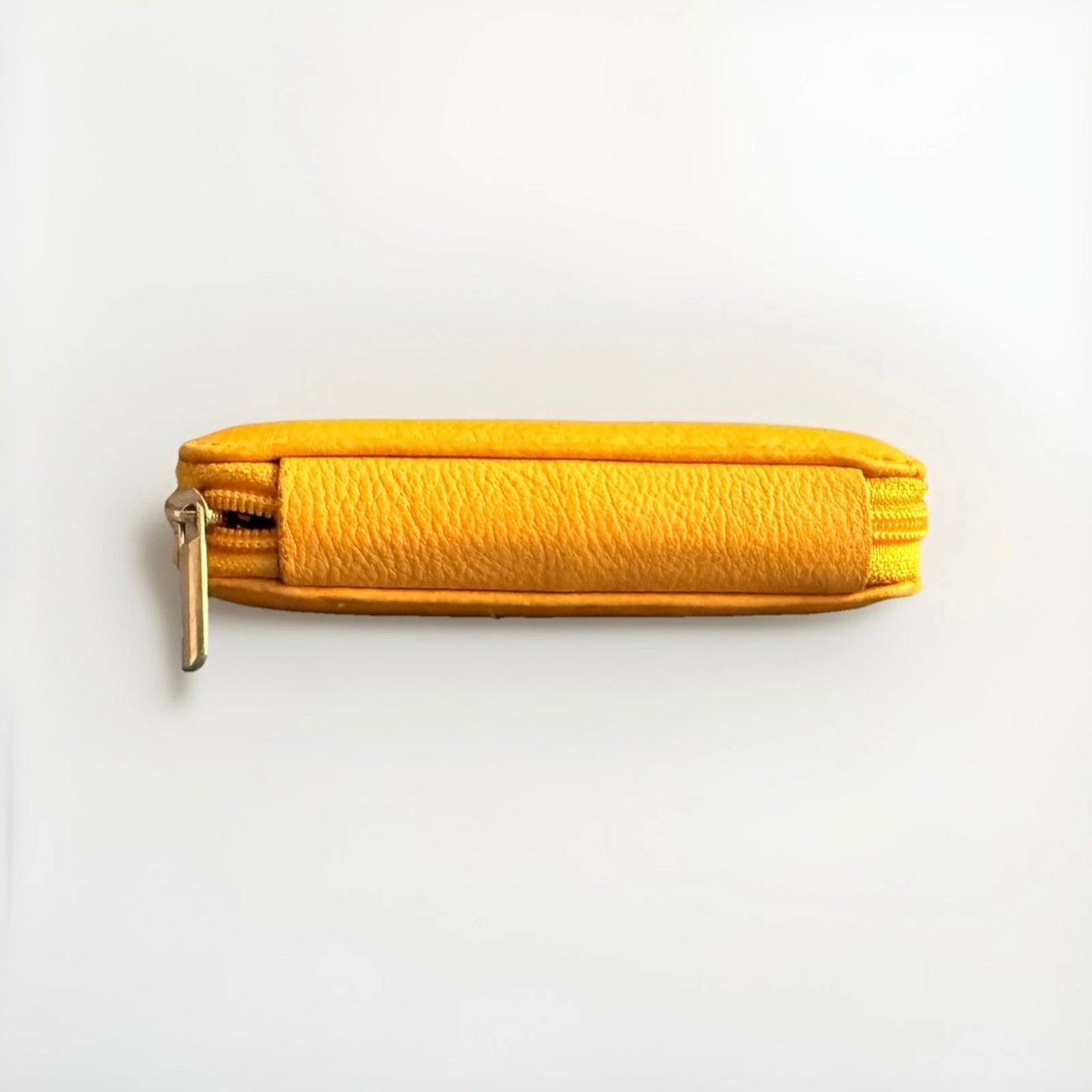 PORTACHIAVI ARTIGIANALE VERA PELLE GIALLO