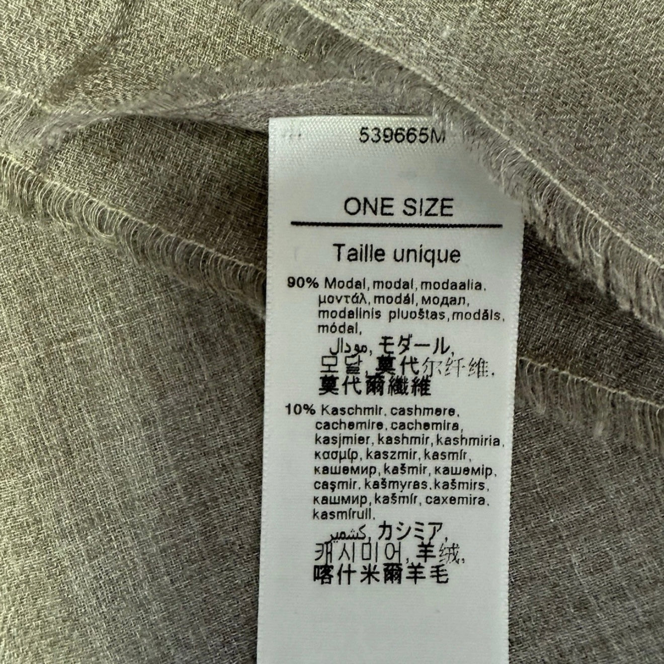 ONE SIZE SCIARPA UNISEX GRIGIO CHIARO