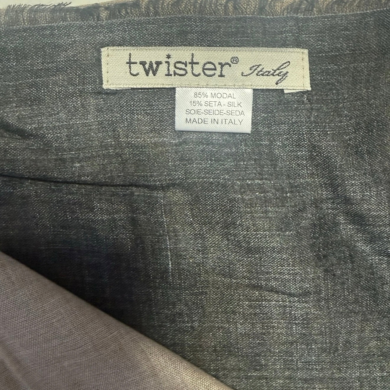 TWISTER SCIARPA BEIGE MARRONE TIE DYE