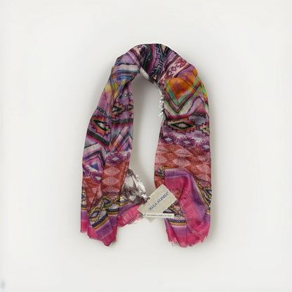MALA ALISHA SCIARPA DONNA ROSA FANTASIA GEOMETRICA