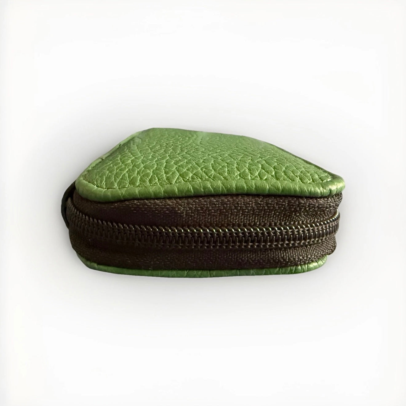 PORTACHIAVI ARTIGIANALE VERA PELLE VERDE