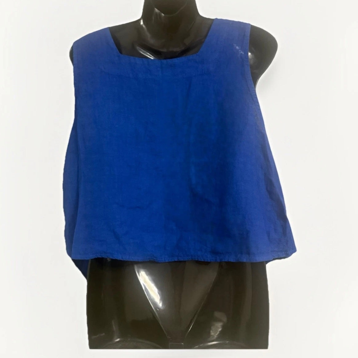 PEDRA NIGRA CANOTTA DONNA LINO BLU ELETTRICO