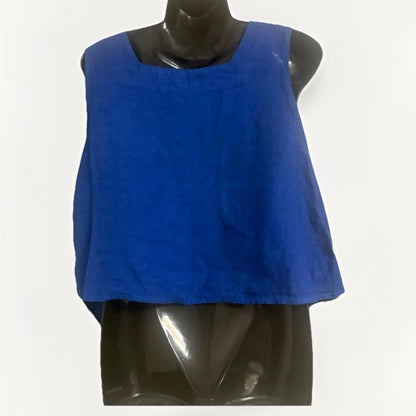 PEDRA NIGRA CANOTTA DONNA LINO BLU ELETTRICO