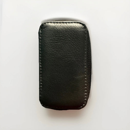 PORTACHIAVI ARTIGIANALE VERA PELLE NERO