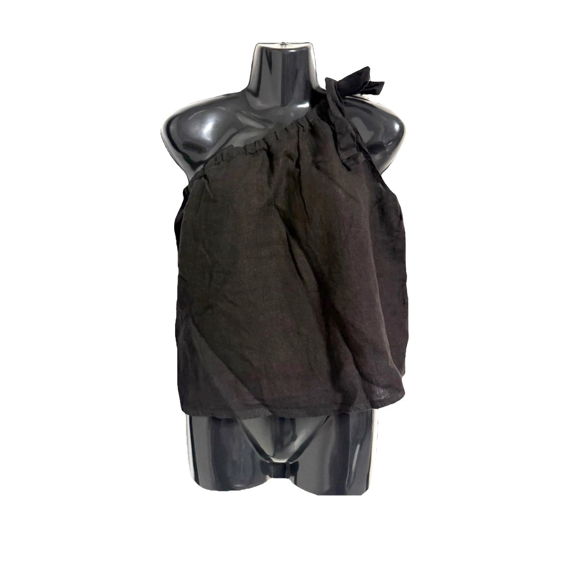 PEDRA NIGRA TOP MONOSPALLA DONNA LINO NERO