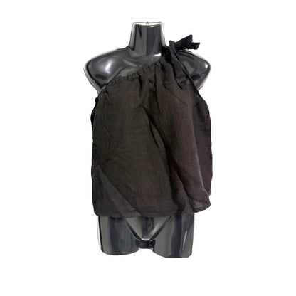 PEDRA NIGRA TOP MONOSPALLA DONNA LINO NERO