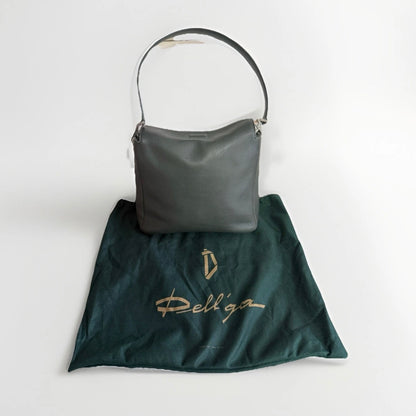 DELL’GA BORSA VERDE SCURO PELLE