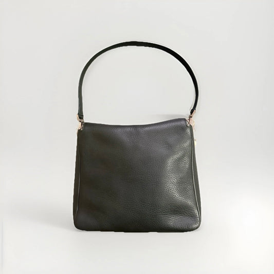 DELL’GA BORSA VERDE SCURO PELLE