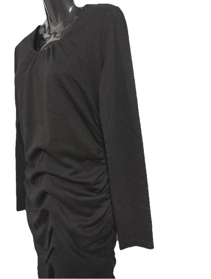 STEFFEN SCHRAUT VESTITO TUBINO DRAPPEGGIATO NERO