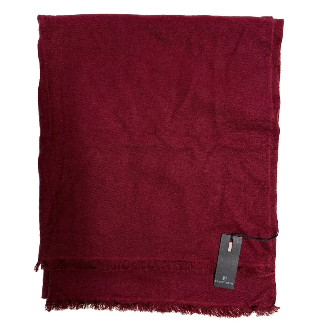 FRANCO BASSI SCIARPA UNISEX BORDEAUX CACHEMIRE E SETA