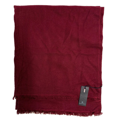 FRANCO BASSI SCIARPA UNISEX BORDEAUX CACHEMIRE E SETA