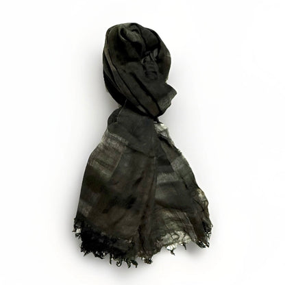 PESERICO SCIARPA UOMO FANTASIA QUADRI GRIGIO MARRONE E NERA