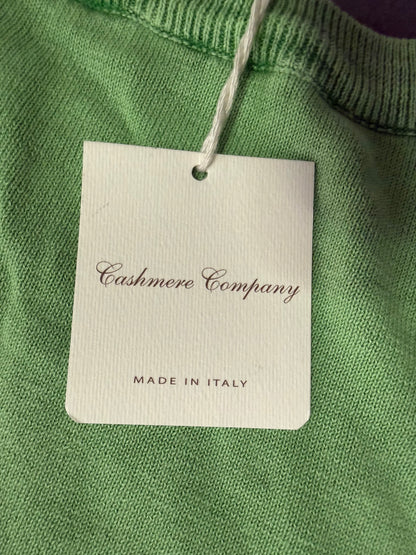 CASHMERE COMPANY CARDIGAN IN COTONE E SETA VERDE