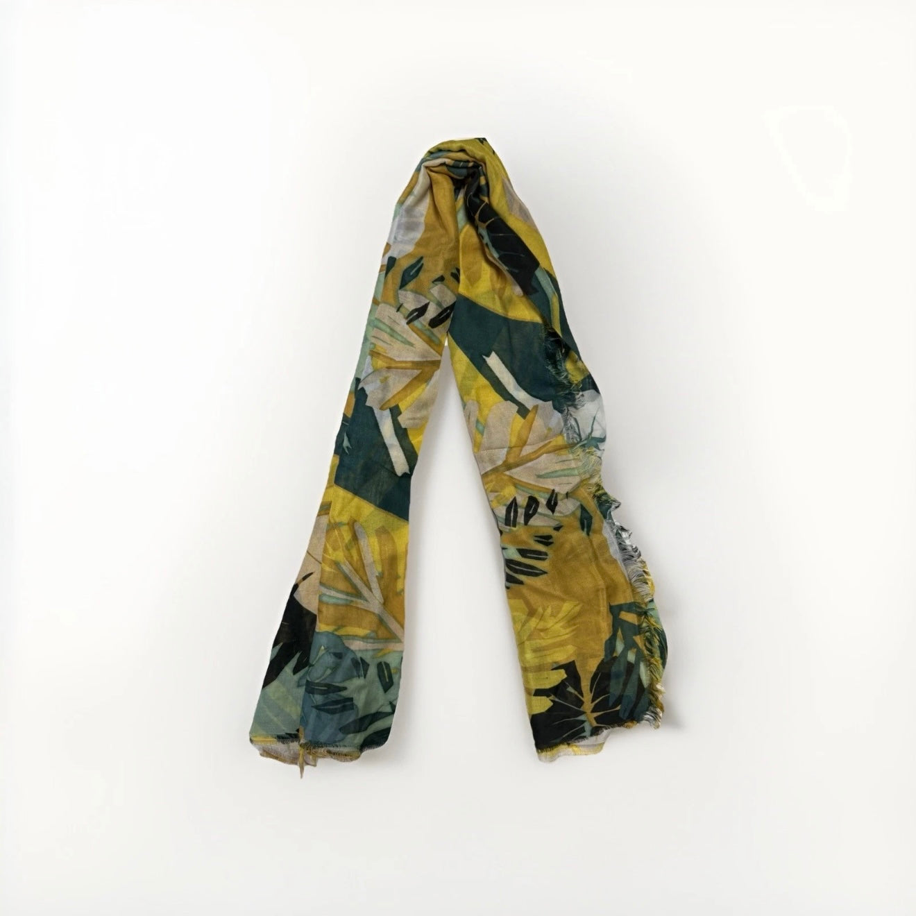 KLEIN BASEL SCIARPA FANTASIA FOGLIE TROPICALI