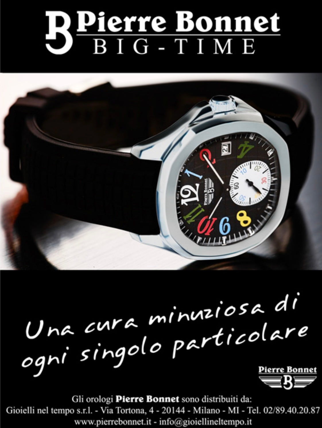 PIERRE BONNET MODELLO BIG TIME MASTERPRICE 9243 ARGENTO IMPERMEABILE