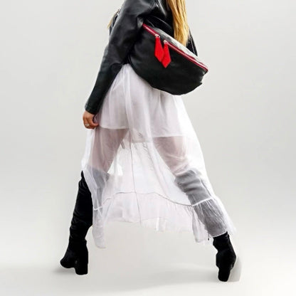 MUTH BAGS MARSUPIO XL DONNA VERA PELLE NERO