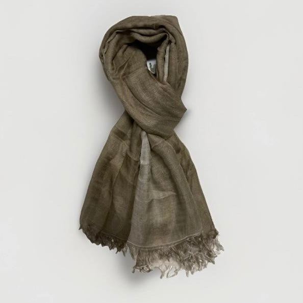 SCIARPA ARTIGIANALE UNISEX BEIGE