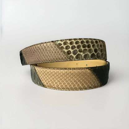 CINTURA UNISEX ARTIGIANALE IN VERA PELLE PITONE