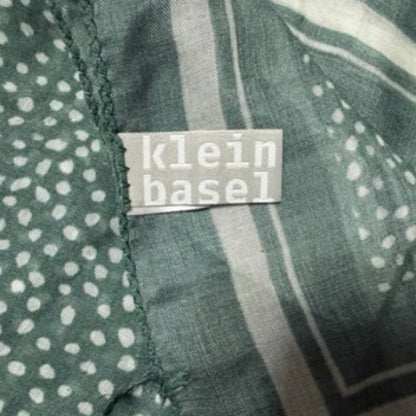 KLEIN BASEL SCIARPA UNISEX VERDE FANTASIA POIS BIANCHI
