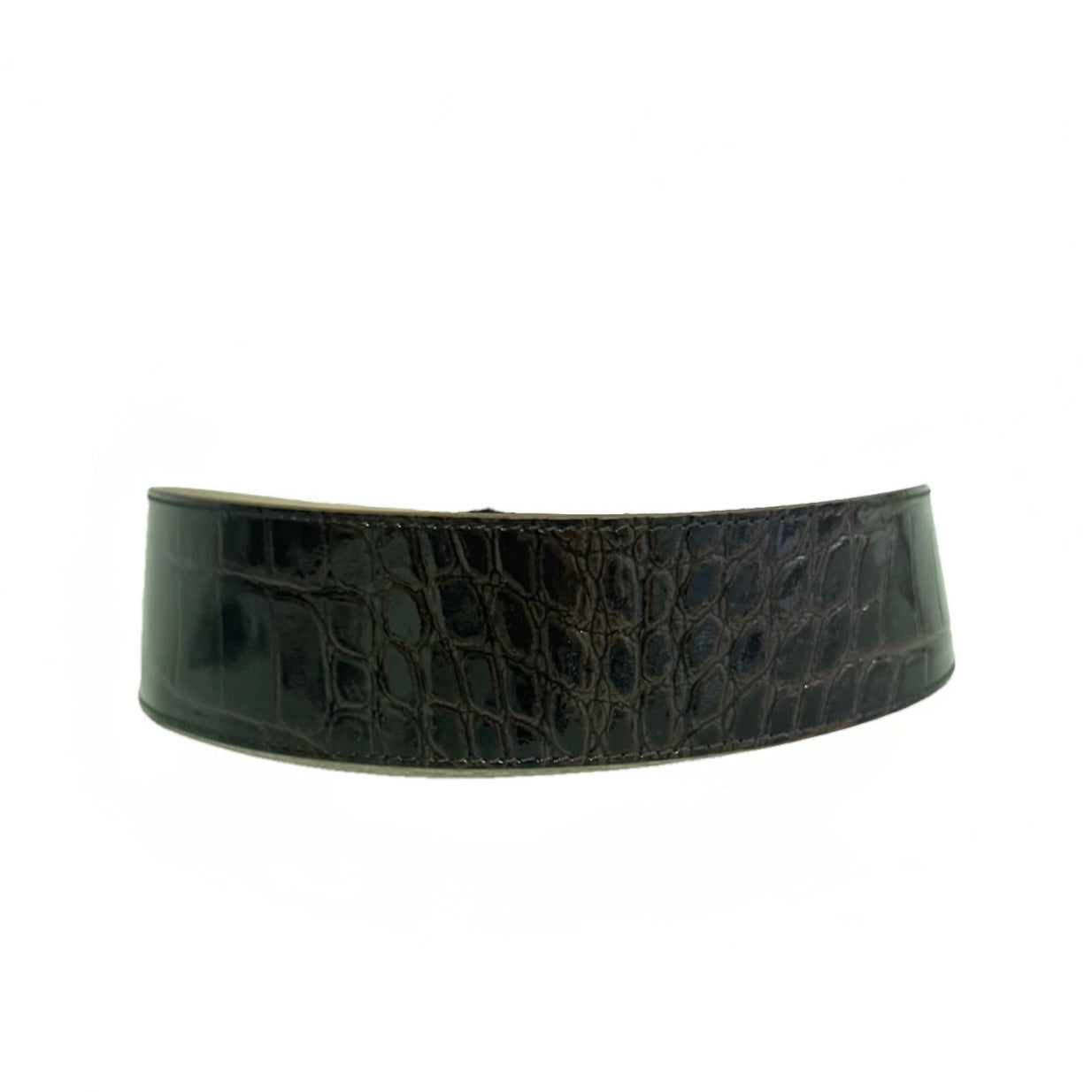 MUTH CINTURA BUSTIER PELLE STAMPA COCCO DONNA MARRONE