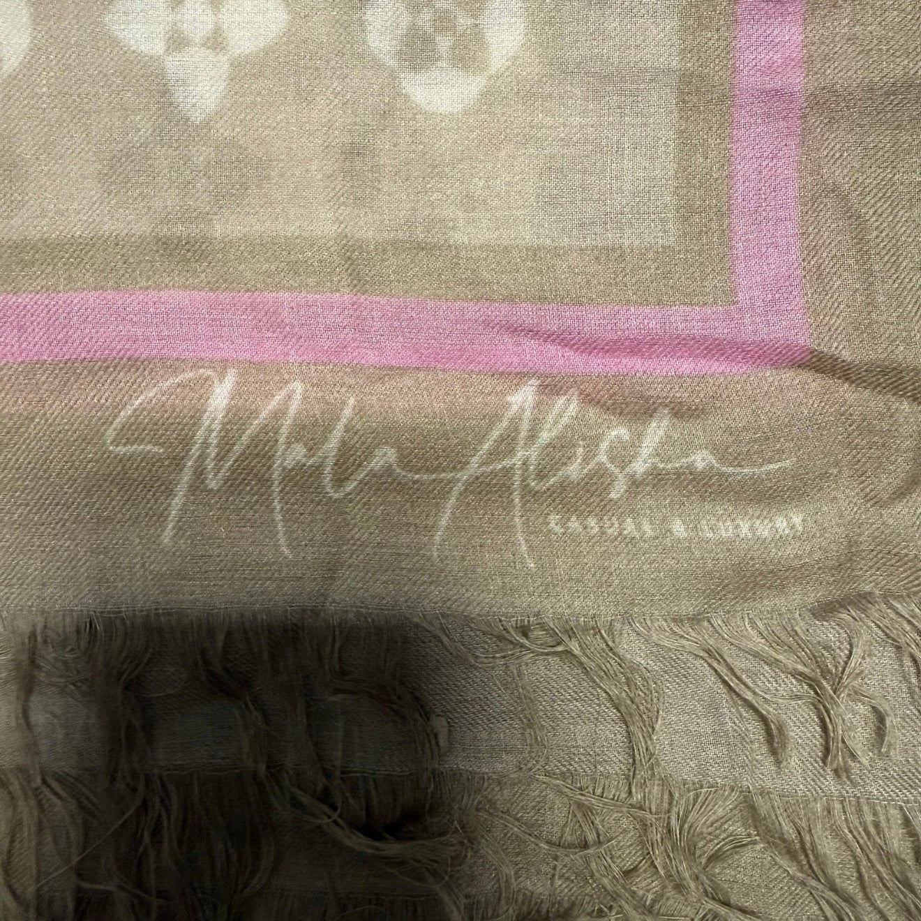 MALA ALISHA SCIARPA UNISEX BEIGE MONOGRAMMA