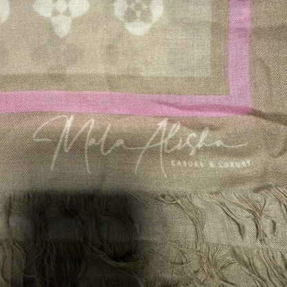 MALA ALISHA SCIARPA UNISEX BEIGE MONOGRAMMA