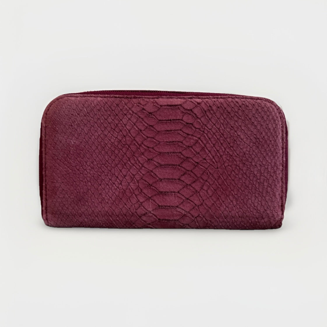 PORTAFOGLIO ARTIGIANALE VERA PELLE SCAMOSCIATA VINACCIA