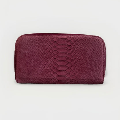 PORTAFOGLIO ARTIGIANALE VERA PELLE SCAMOSCIATA VINACCIA