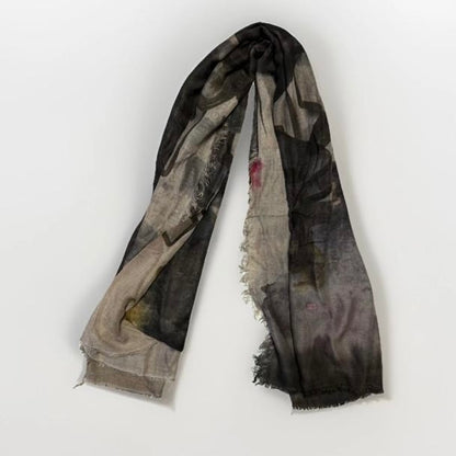 SCIARPA ARTIGIANALE UNISEX STAMPA ANNUNCIO GIORNALE