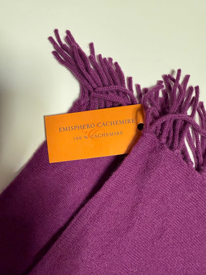 EMISPHERO CACHEMIRE SCIARPA VIOLA CACHEMIRE