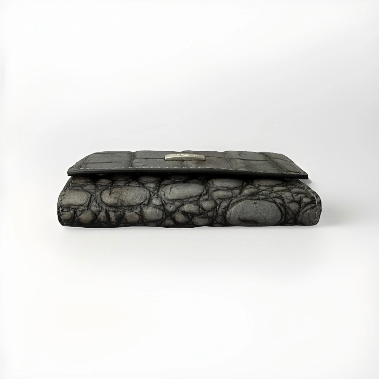 NANNINI PORTA CHIAVI DONNA IN PELLE STAMPA COCCO GRIGIO